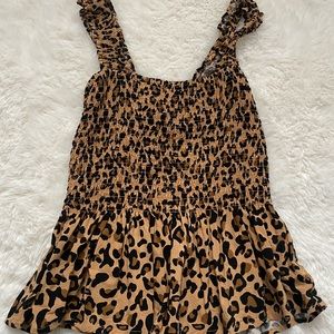 cheetah print peplum top